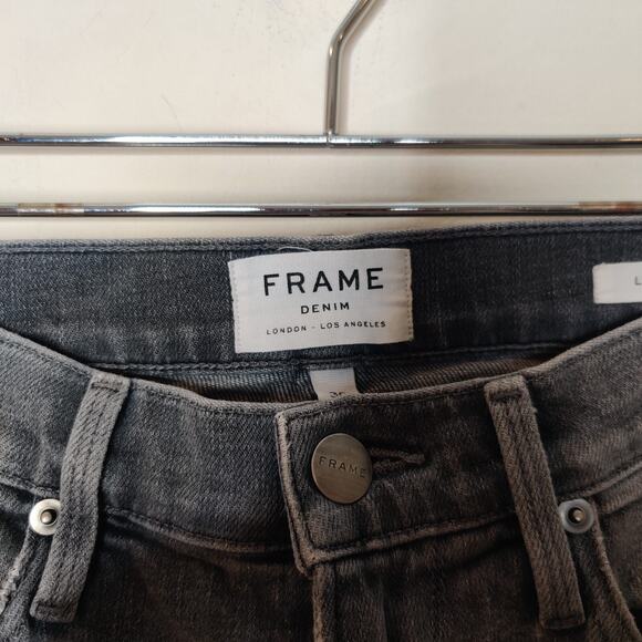 FRAME L'Homme Slim Straight Jeans Gray Stretch Denim - Picture 6 of 10